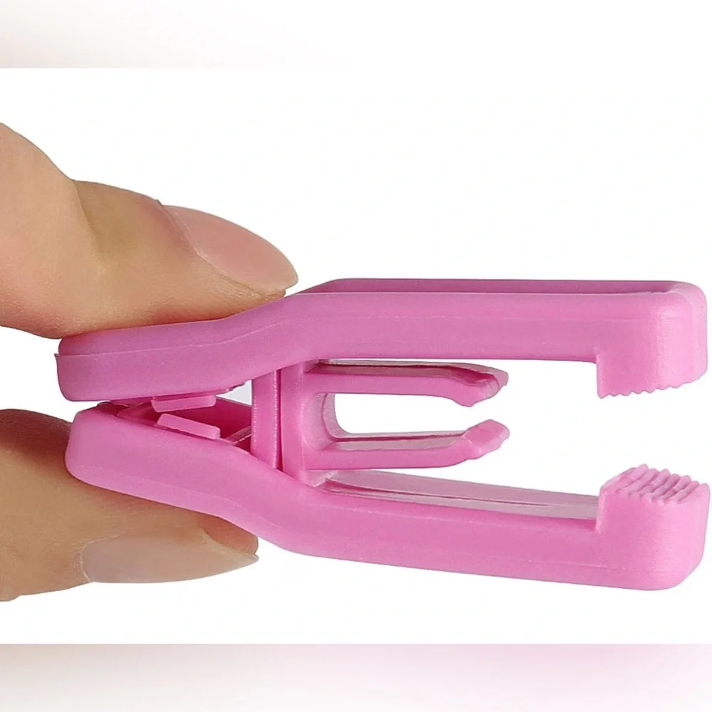 24 Pink Plastic Hanger Clips for Velvet Slim-Line Hangers